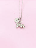 Silver Rhinoceros Charm Necklace, N5125
