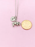 Silver Rhinoceros Charm Necklace, N5125
