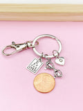 Eye Chart Keychain, Initial Charm, Optometrist Gift