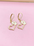 Gold Heart Nurse Cap Earrings, Best Christmas Gift for Medical School Doctor Nurse Student Gifts, N1502A