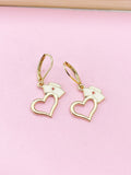 Gold Heart Nurse Cap Earrings, Best Christmas Gift for Medical School Doctor Nurse Student Gifts, N1502A