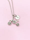 Silver Motorcycle Charm Necklace, N3589
