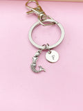 Silver Mermaid Charm Keychain, N5695