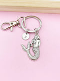 Silver Mermaid Charm Keychain, N417A