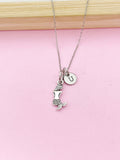 Silver Mermaid Charm Necklace, Christmas Gift for Girl, N1590D