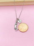 Silver Mermaid Charm Necklace, Christmas Gift for Girl, N1590D