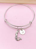 Silver Mermaid Charm Bracelet, Best Christmas Gift for Granddaughter, N5695B