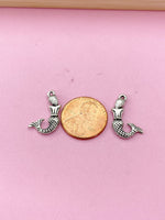 Silver Mermaid Charm Bracelet, Best Christmas Gift for Best Friends, N5695C