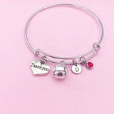 Thank you Bracelet, Water Polo Volleyball Heart Charm, Coach Gifts, N115A