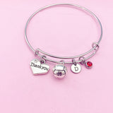 Thank you Bracelet, Water Polo Volleyball Heart Charm, Coach Gifts, N115A