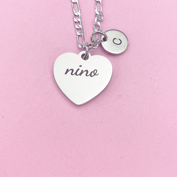 Nino Necklace, Stainless Steel Nino Jewelry, Christmas Gifts for Nino, D117