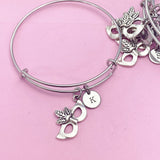 Silver Masquerade Mardi Gras Bracelet, N281