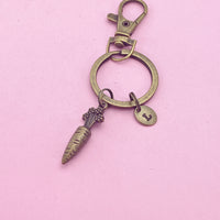 Bronze Carrot Charm Keychain, N1529