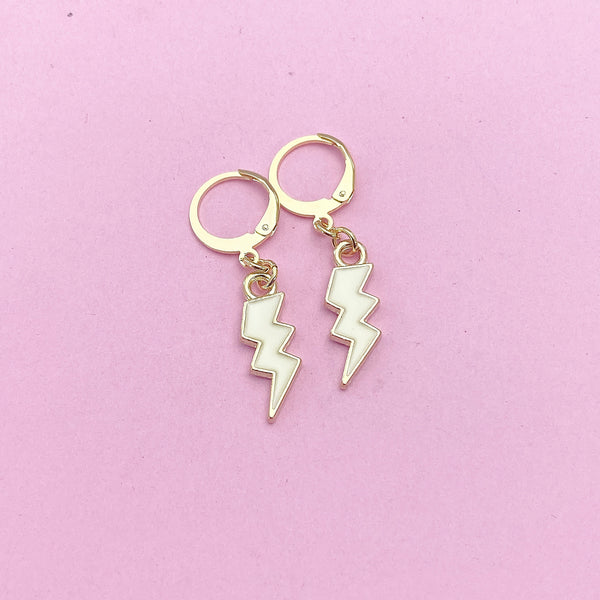 Gold Lightning Earrings, N3253