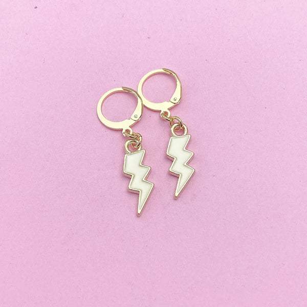 Gold Lightning Earrings, N3253