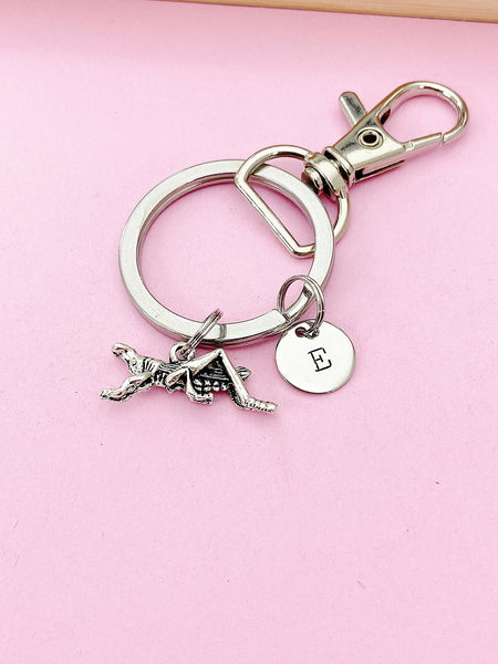 Silver Grasshopper Charm Keychain, Grasshopper Charm, Animal Insect Charm, Bug Charm, Personalized Gifts, Best Friend Gifts, N309A
