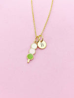 Japanese Dango Necklace, Japanese Dango Charm, Japanese Dango Jewelry Gift, Personalized Initial Gift, N4433