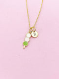 Japanese Dango Necklace, Japanese Dango Charm, Japanese Dango Jewelry Gift, Personalized Initial Gift, N4433