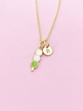 Japanese Dango Necklace, Japanese Dango Charm, Japanese Dango Jewelry Gift, Personalized Initial Gift, N4433