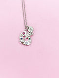Silver Artist Palette Necklace, N4054B