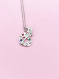 Silver Artist Palette Necklace, N4054B
