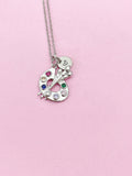 Silver Artist Palette Necklace, N4054B
