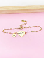 Godmother Gifts, Gold Godmother Bracelet, Heart, Godmother Jewelry, Mother's Day Gift, Godmother Goddaughter Gift, D260