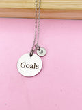 Gold or Silver Goals Charm Necklace, D458