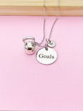 Gym Weight Training Kettlebell Goals Charm Necklace, N2594D