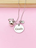 Gym Weight Training Kettlebell Goals Charm Necklace, N2594D