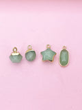 Green Aventurine Necklace, Natural Gemstone Jewelry N4261