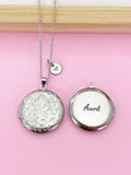 Silver Aunt Locket Charm Necklace, Nina, Grandma, Grandmother, Mom, Great Aunt, Great Grandma, Godmother, Godsister, Option D461
