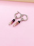 Gold Silver or Rose Gold Natural Tourmaline Earrings Gemstone Jewelry AN3977