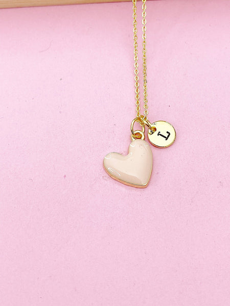 Best Valentine's Day Gifts, Sweet Gifts, Pink Heart Necklace, Personalized Birthday Gift, N4319