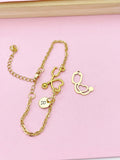 Stethoscope Charm Bracelet, Initial, Graduation Gift, N3388