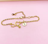 Stethoscope Charm Bracelet, Initial, Graduation Gift, N3388