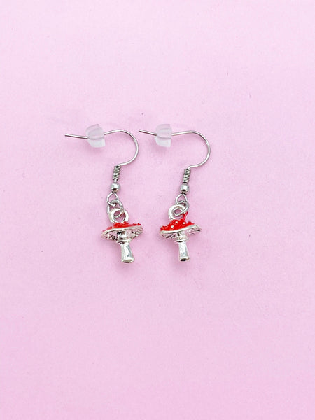 Silver Mushroom Earrings, N3354