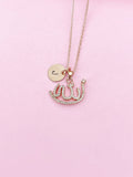 Rose Gold Allah Necklace, Arabic Jewelry, Arabic CZ Diamond Jewelry, Dainty Necklace, Personalized Gift, N5632