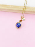 Lapis Lazuli Necklace, Natural Gemstone Jewelry, Personalized Gift, N4609