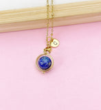 Lapis Lazuli Necklace, Natural Gemstone Jewelry, Personalized Gift, N4609