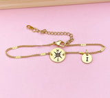 Compass Charm Bracelet, Graduation Gift, D454
