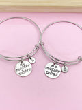 No Matter Where No Matter What Bracelet Gift, Personalized Initial Gift, N4559