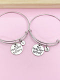 No Matter Where No Matter What Bracelet Gift, Personalized Initial Gift, N4559
