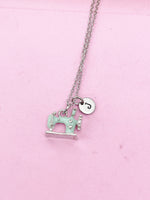 Silver Sewing Machine Charm Necklace, N1458