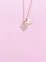 Rose Gold Diamond Charm Necklace, N5687