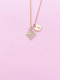 Rose Gold Diamond Charm Necklace, N5687