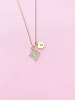 Rose Gold Diamond Charm Necklace, N5687