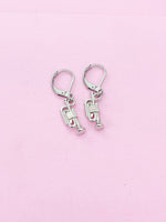 Silver Trumpet Charm Earrings, N4794