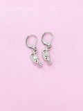 Silver Trumpet Charm Earrings, N4794