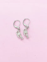 Silver Trumpet Charm Earrings, N4794
